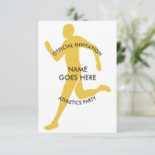  uitnodiging van Athletics Party (Staand voorkant)