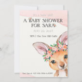 uitnodiging van baby kangaroo voor Baby shower (Voorkant)