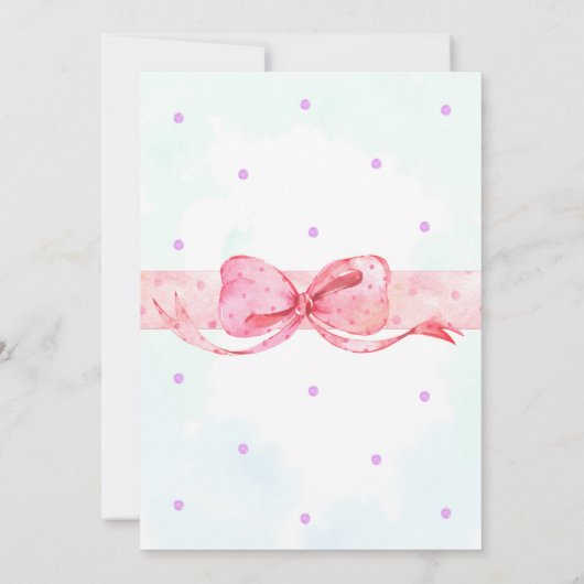 Uitnodiging van Baby-olifant voor baby shower in w (Achterkant)