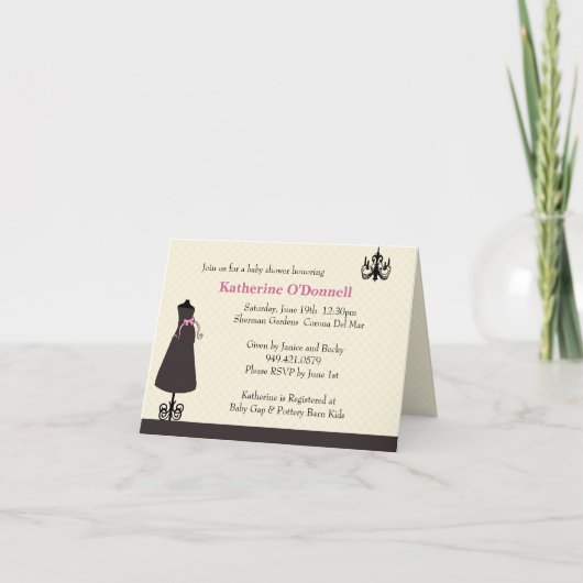 Uitnodiging van Baby shower (Voorkant)