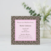 Uitnodiging van Baby shower (Staand voorkant)