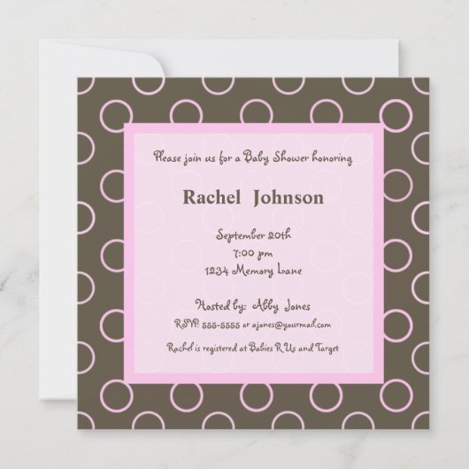 Uitnodiging van Baby shower (Voorkant)