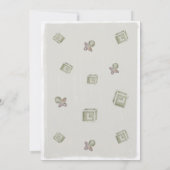 Uitnodiging van baby shower met Rocking Horse (Achterkant)