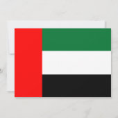 Uitnodiging van baby shower met vlag van de VAE (Achterkant)