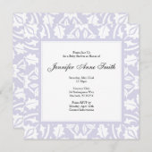 Uitnodiging van Baby shower van Floral - Lila Baby (Voorkant / Achterkant)