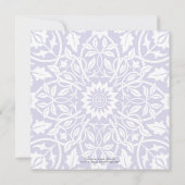 Uitnodiging van Baby shower van Floral - Lila Baby (Achterkant)