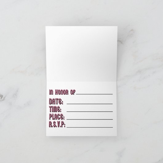 uitnodiging van Bachelorette (Binnen)