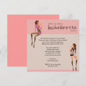 uitnodiging van bachelorette (Voorkant / Achterkant)