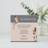 uitnodiging van bachelorette (Staand voorkant)