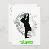 Uitnodiging van Bboy Party (Voorkant / Achterkant)