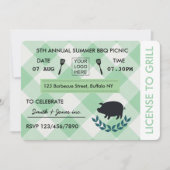 Uitnodiging van BBQ Barbecue Picnic Party (Voorkant)