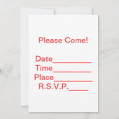 Uitnodiging van BBQ-partij met gereedschap (Achterkant)