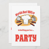 Uitnodiging van BBQ-partij met gereedschap (Voorkant / Achterkant)
