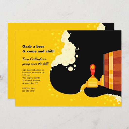 Uitnodiging van Beer Party (Voorkant / Achterkant)