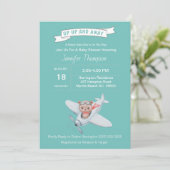 Uitnodiging van beren voor piloten en Baby showers (Staand voorkant)