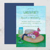 uitnodiging van Birthday Garden (Voorkant / Achterkant)