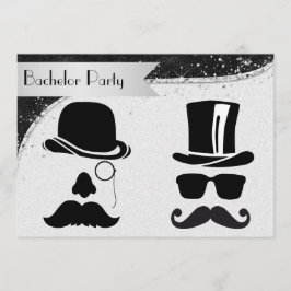 Uitnodiging van Black and Silver Gay Bachelor Part
