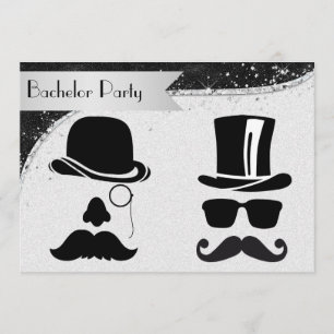 Uitnodiging van Black and Silver Gay Bachelor Part