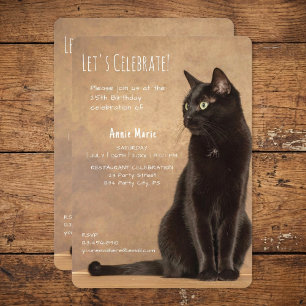 Uitnodiging van Black Cat Birthday