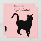 Uitnodiging van Black Cat Birthday (Voorkant / Achterkant)