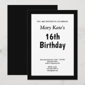 Uitnodiging van Black Framed Birthday Party (Voorkant / Achterkant)