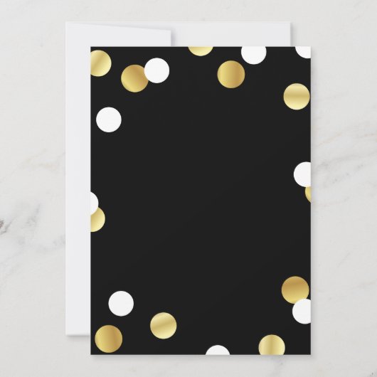 Uitnodiging van Black Gold Graduation Party (Achterkant)