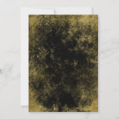 Uitnodiging van Black Gold Lights Graduation Party (Achterkant)