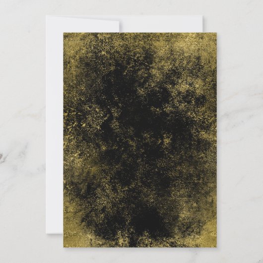 Uitnodiging van Black Gold Lights Graduation Party (Achterkant)