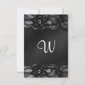 Uitnodiging van Black Lace en Satin Bachelorette (Achterkant)