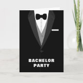 Uitnodiging van Black Tuxedo Bachelor Party (Voorkant)