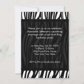 Uitnodiging van Black Tuxedo Bachelor Party (Achterkant)