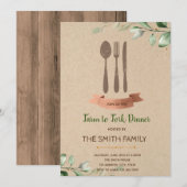 Uitnodiging van boerderij tot diner (Voorkant / Achterkant)