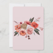 uitnodiging van Boho Quinceañera (Achterkant)