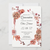 uitnodiging van Boho Quinceañera (Voorkant)