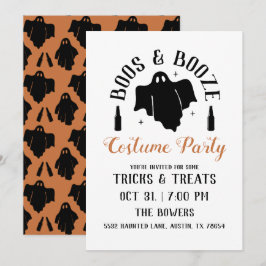 Uitnodiging van Boos & Booze Halloween Party