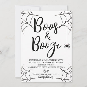 Uitnodiging van Boos & Booze Halloween Party