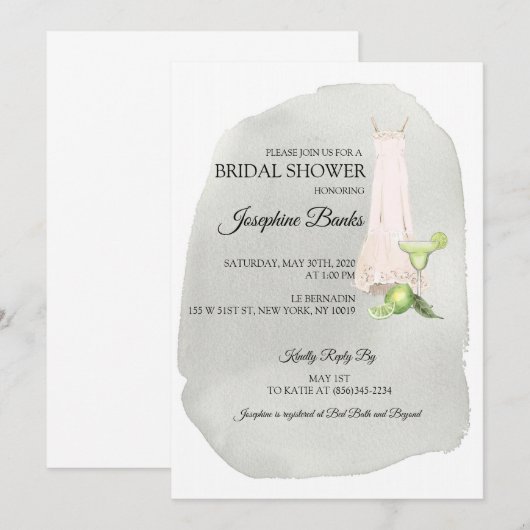 Uitnodiging van bridal van Limes (Voorkant / Achterkant)