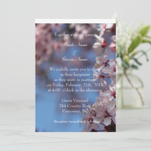 uitnodiging van bride en groom (Staand voorkant)