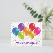 Uitnodiging van Bright en Cheery Birthday (Staand voorkant)