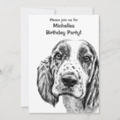 uitnodiging van Brittany Spaniel Birthday (Voorkant)