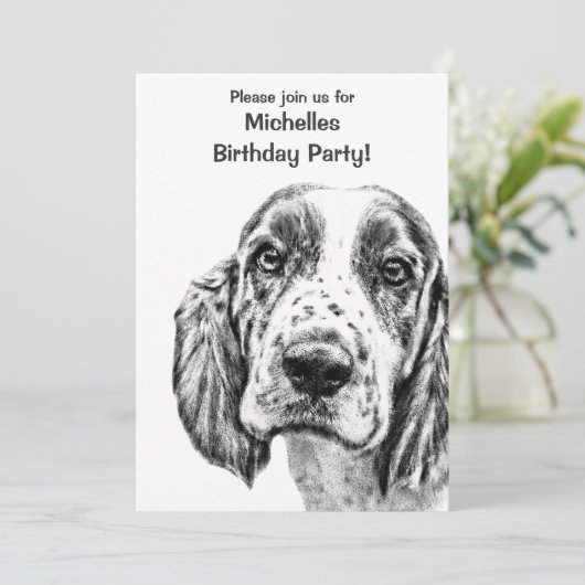 uitnodiging van Brittany Spaniel Birthday (Staand voorkant)