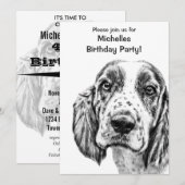 uitnodiging van Brittany Spaniel Birthday (Voorkant / Achterkant)