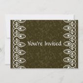 uitnodiging van Brown Brocade Birthday (Voorkant)