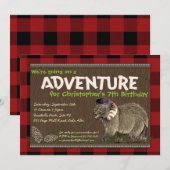 Uitnodiging van buitenavontuurpartijen (Voorkant / Achterkant)