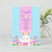 Uitnodiging van Bunny's paasfeest (Staand voorkant)