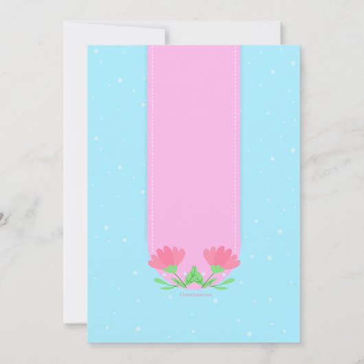 Uitnodiging van Bunny's paasfeest (Achterkant)