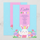 Uitnodiging van Bunny's paasfeest (Voorkant / Achterkant)