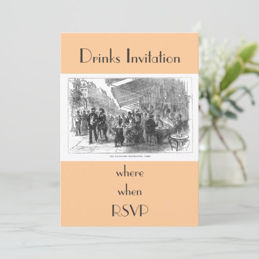  uitnodiging van Cafe Montmartre Paris (Staand voorkant)