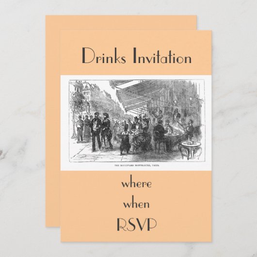  uitnodiging van Cafe Montmartre Paris (Voorkant / Achterkant)