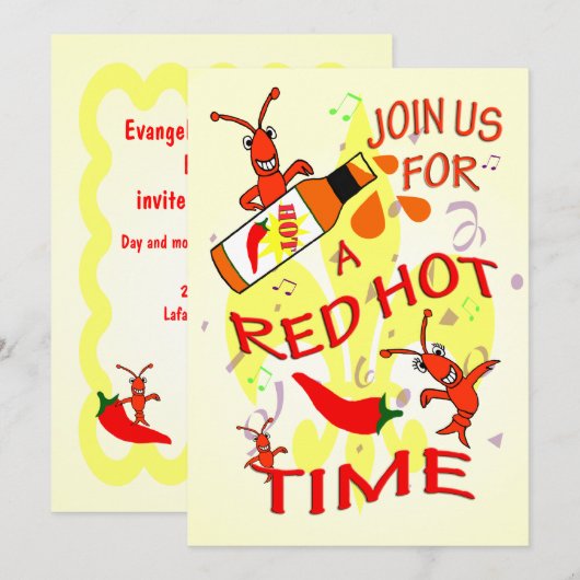 Uitnodiging van Cajun Thmet partij (Voorkant / Achterkant)